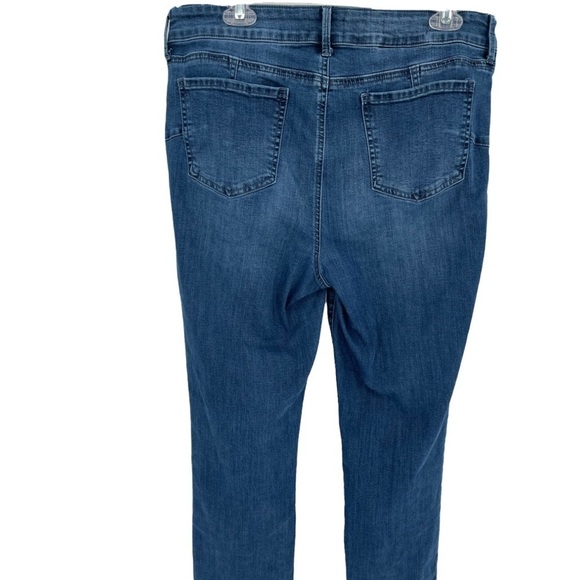 NYDJ Zip Front Marilyn Straight Medium Wash Jeans Pant Size 14 - Picture 2 of 9